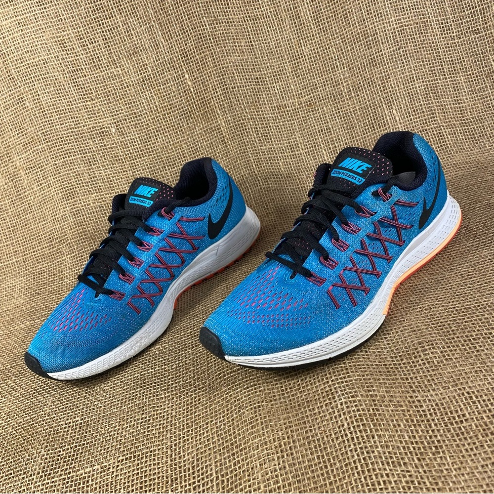 Nike Running Shoe Air Zoom Pegasus Blue Black White Women's Size 9.5 - Picture 1 of 11